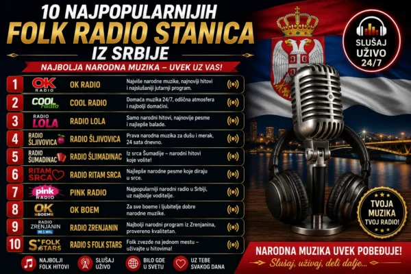 10 najpopularnijih folk radio stanica iz Srbije - ExYu Radio Stanice